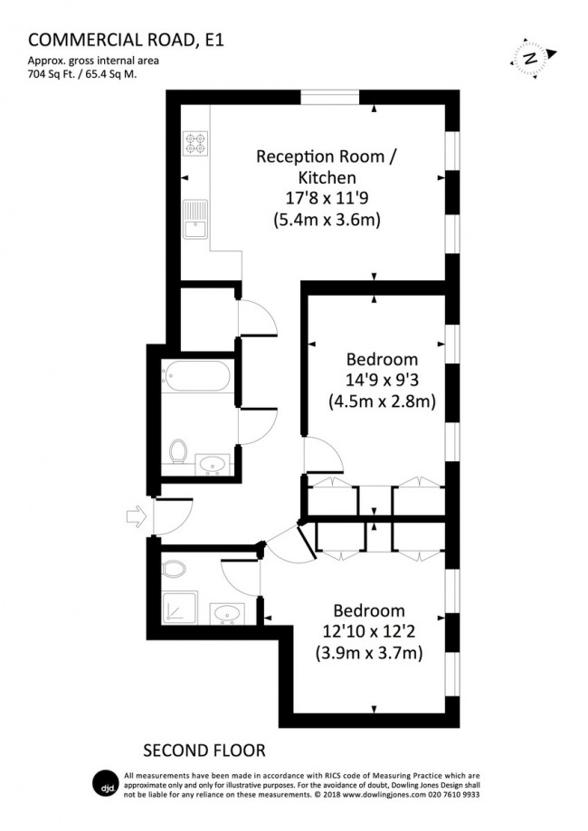 Floorplan for Tara Apartments, Commercial Road, Whitechapel, London