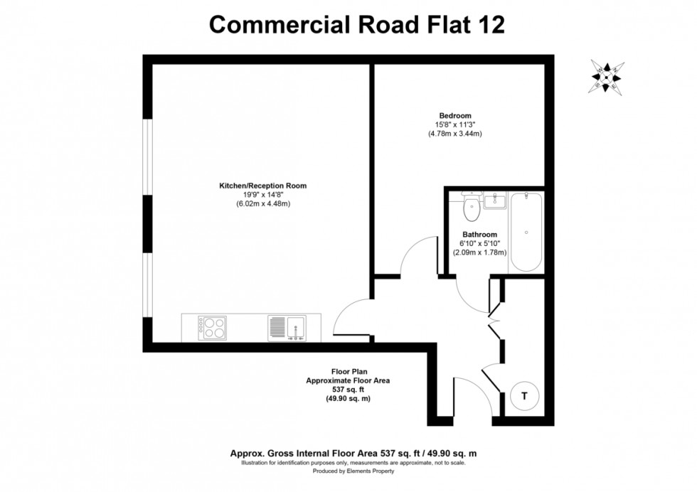 Floorplan for Gallery Apartments, Commercial Road, Whitechapel, London, E1