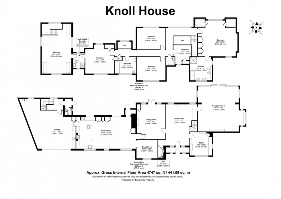 Floorplan for Knoll House, Bury Road, Chingford, Essex