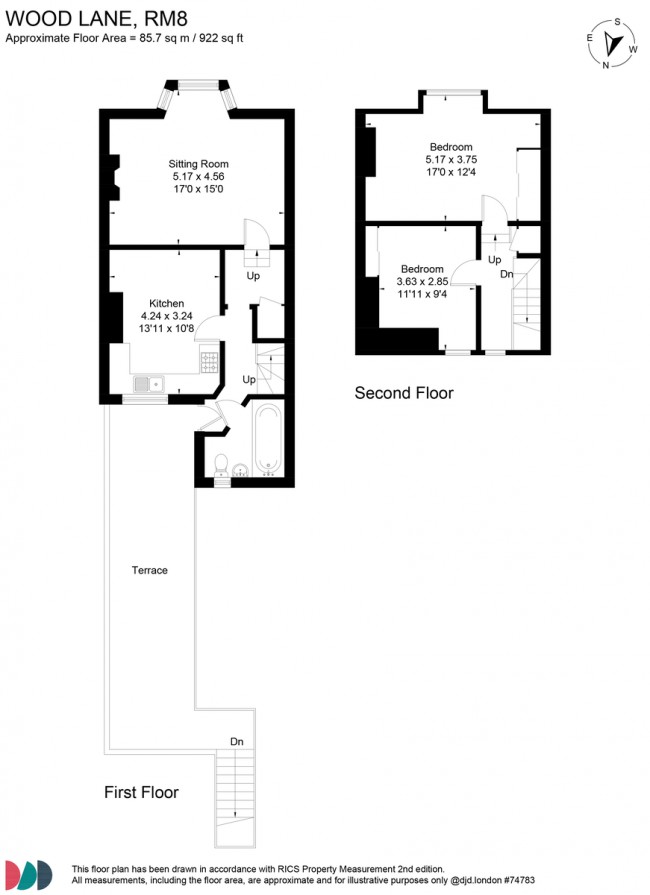 Floorplan for Wood Lane, Dagenham, Essex