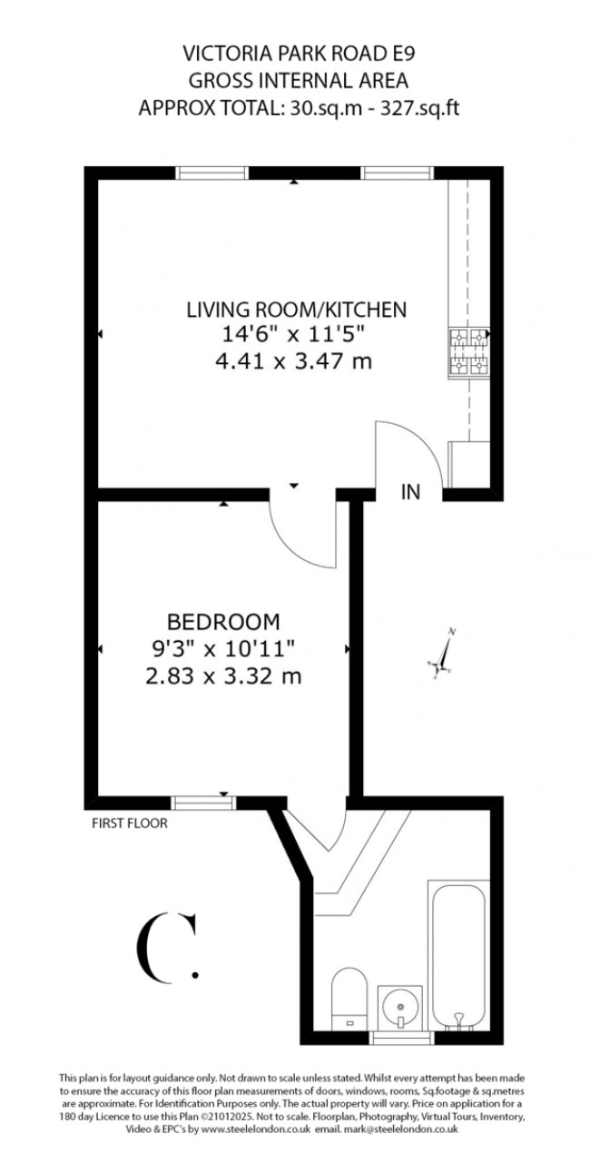 Floorplan for Victoria Park Road, London