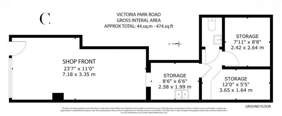 Floorplan for Victoria Park Road, London